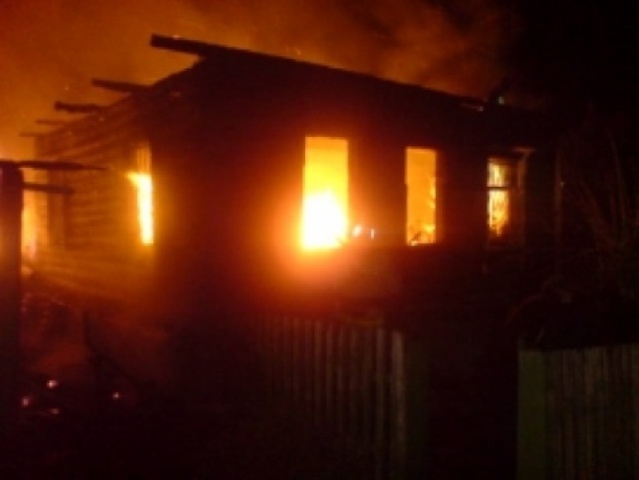 В Рыбновском районе ночью произошел крупный пожар