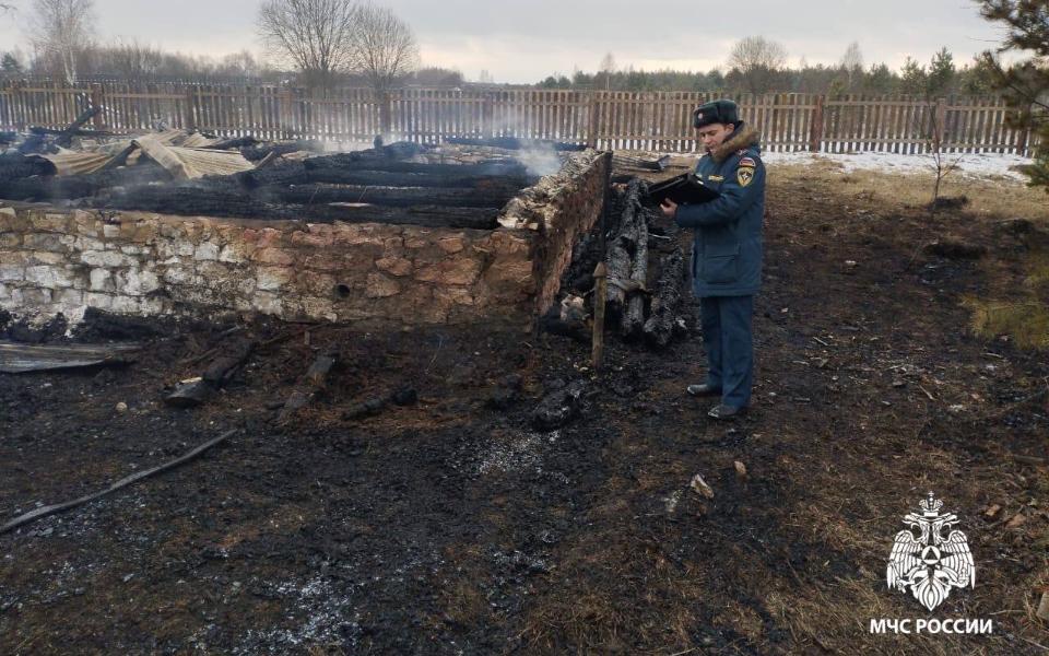 Пожар в Рыбновском районе был быстро потушен