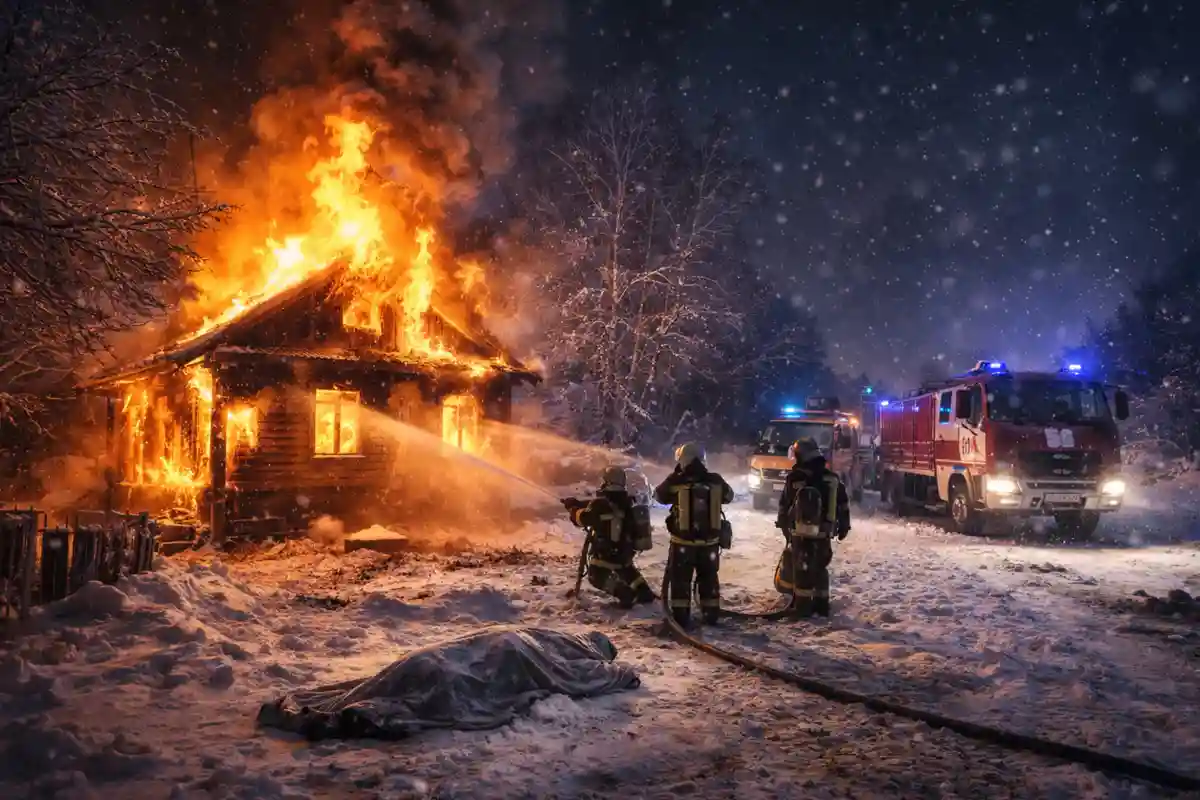 В деревне Городище при пожаре в жилом доме погиб мужчина
