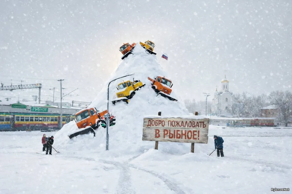 Снежный коллапс в Рыбном: город оказался без дорог, транспорта и ответов
