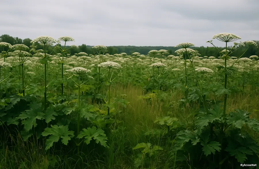 В Рыбновском районе 170 гектаров сельхозземель заросли борщевиком