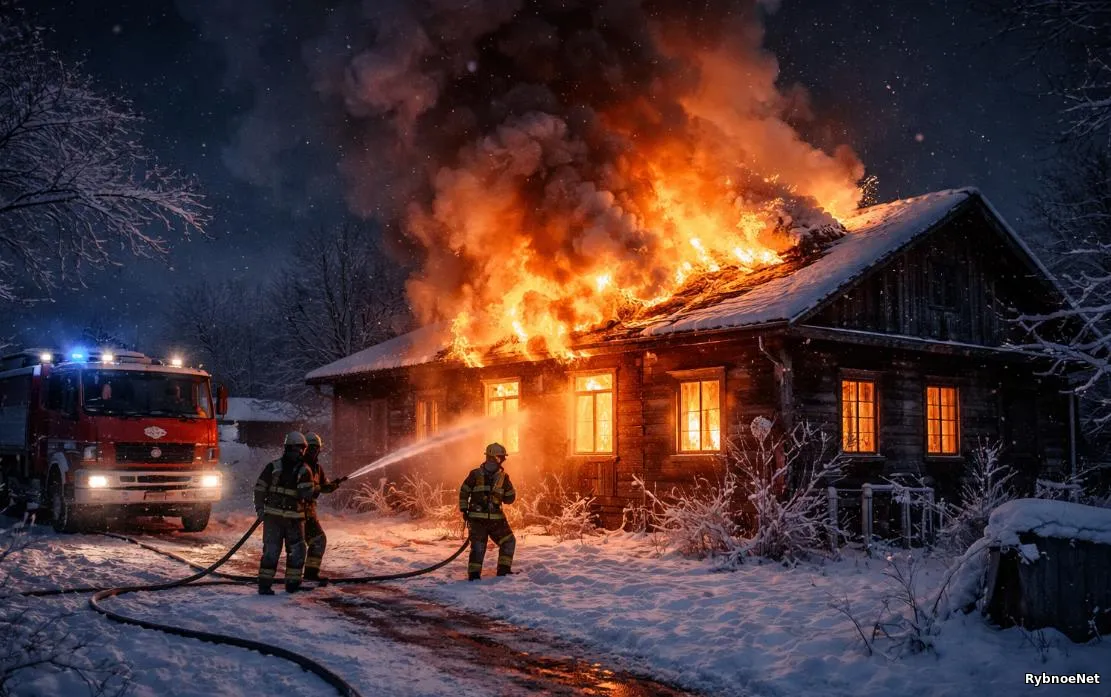В Старолетово Рыбновского округа при пожаре погиб мужчина