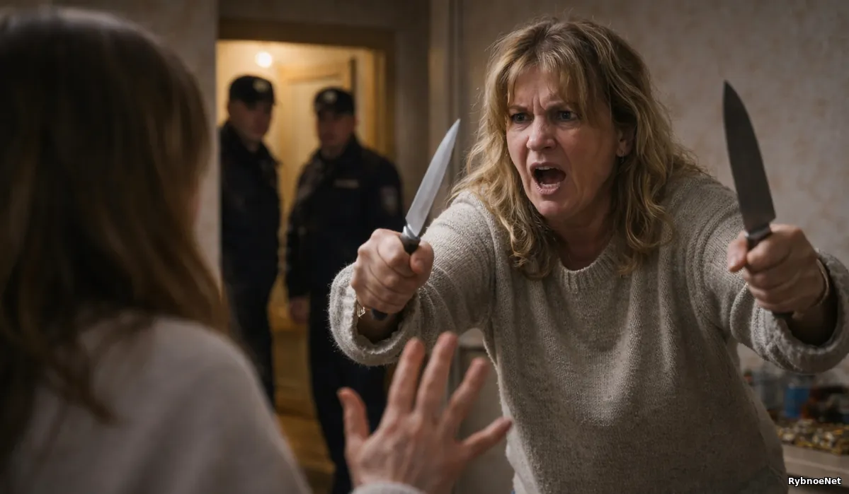 В Константинове женщина угрожала гостье двумя ножами из-за ревности