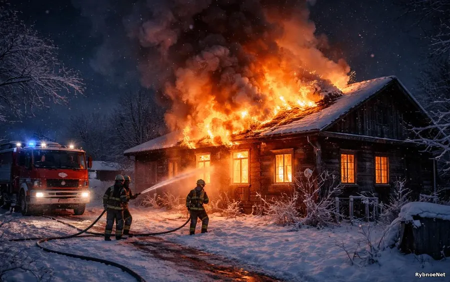 В Старолетово Рыбновского округа при пожаре погиб мужчина