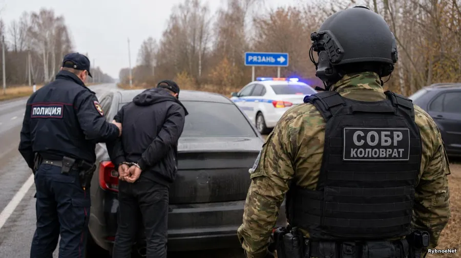 В Рыбновском районе задержали мужчину с крупной партией наркотиков. Видео с места