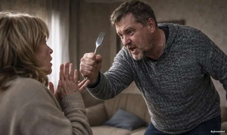 В Рыбном мужчина угрожал жене вилкой из-за алкоголя